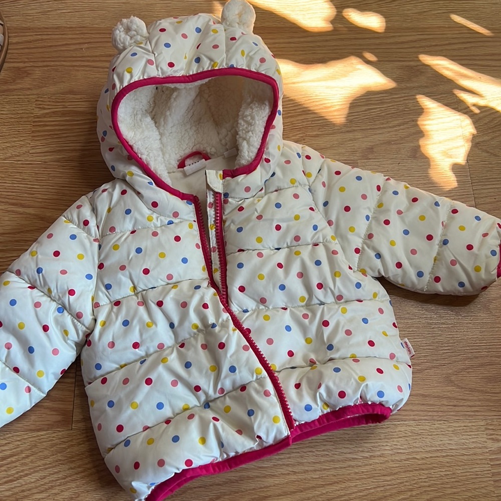 Baby Gap Warm Polka Dot Winter Coat